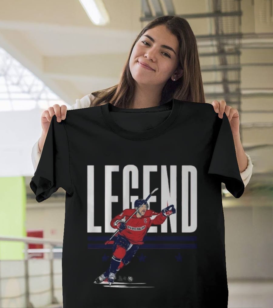Alex Ovechkin Legend Hockey Captain Red Jersey T-Shirt