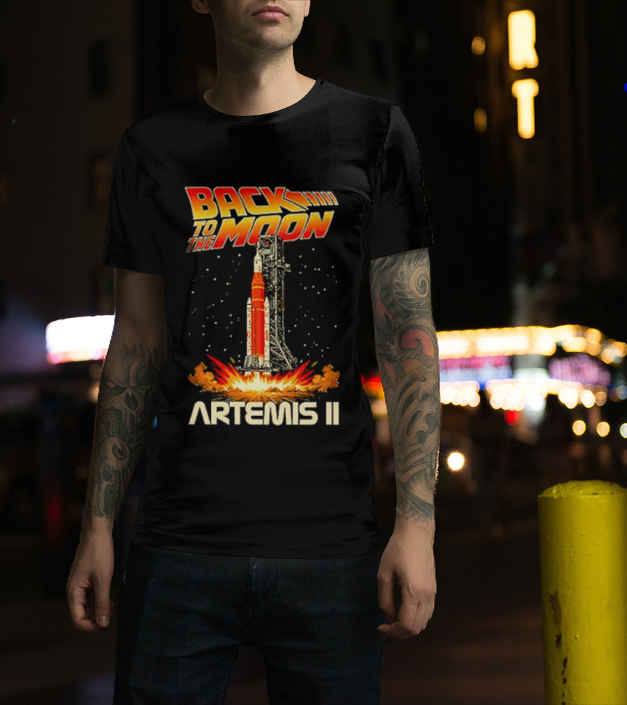 Back To The Moon Artemis II Rocket Launch T-Shirt