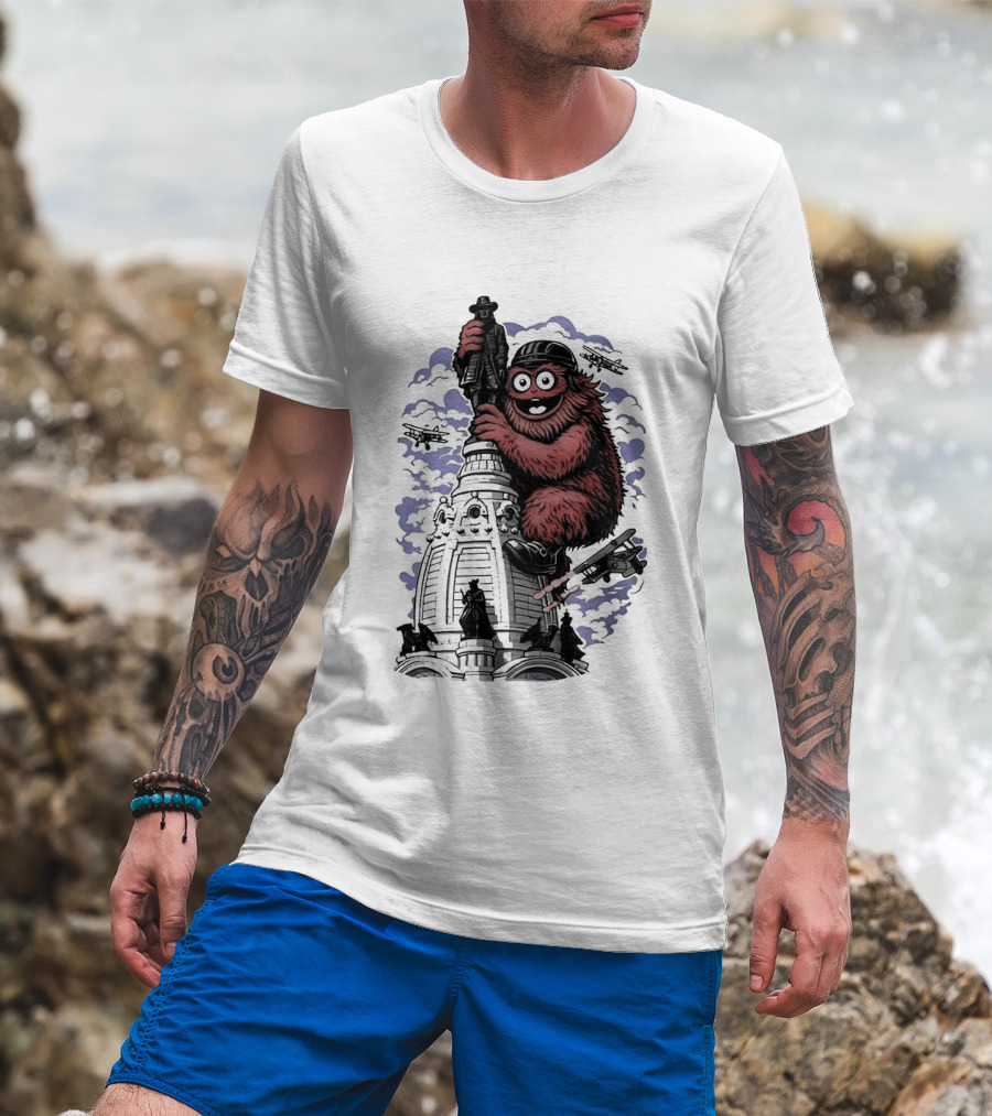 Gritty Kong Embrace Philadelphia City Hall T-Shirt