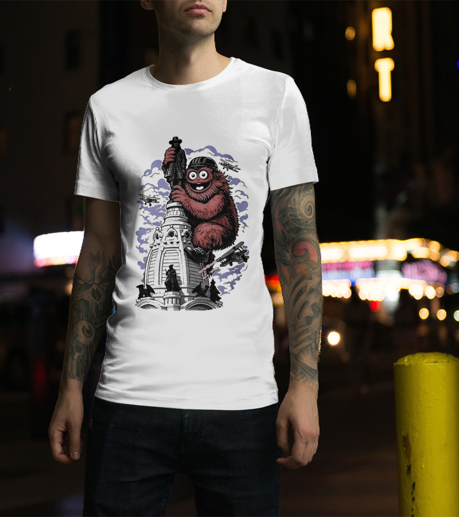 Gritty Kong Embrace Philadelphia City Hall T-Shirt