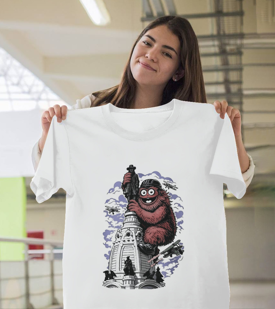 Gritty Kong Embrace Philadelphia City Hall T-Shirt