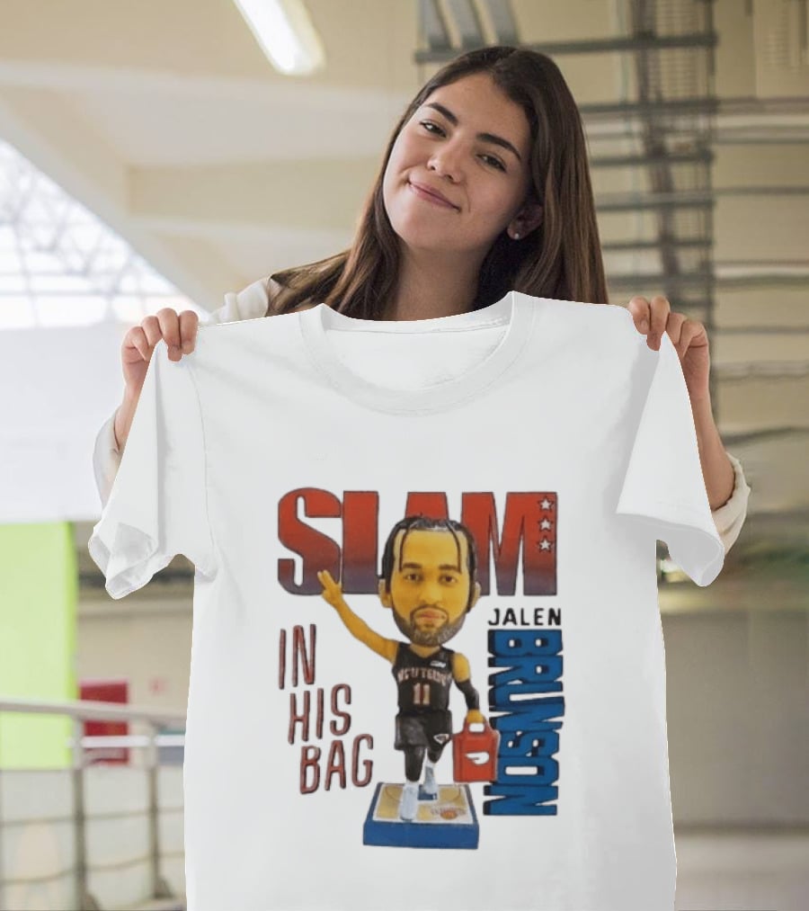 Slam Jalen Brunson In His Bag Basketball Figure 2026 T-Shirt