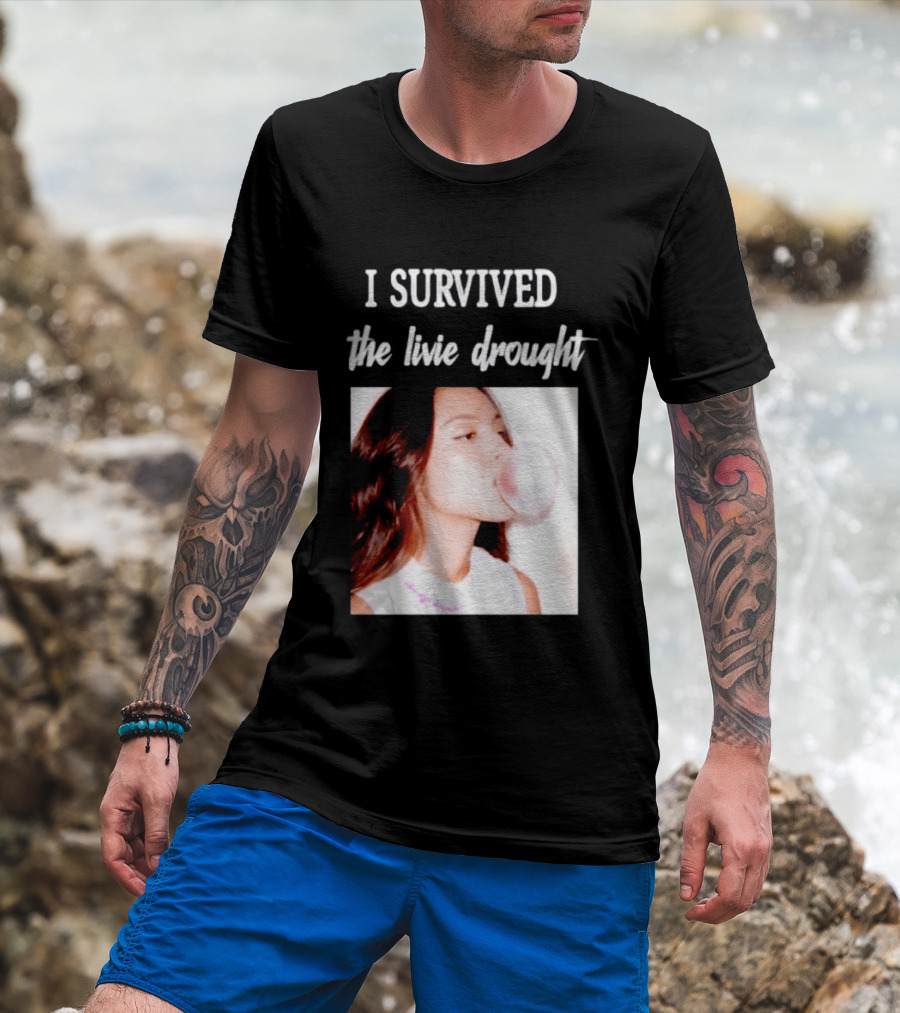 Olivia Rodrigo I Survived The Livie Drought Bubblegum Aesthetic T-Shirt