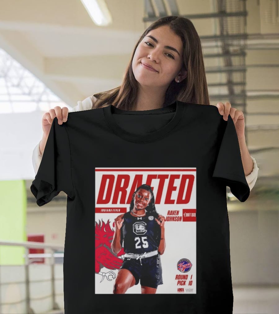 Raven Johnson Drafted Round 1 Pick 10 Indiana Fever WNBA 2026 T-Shirt