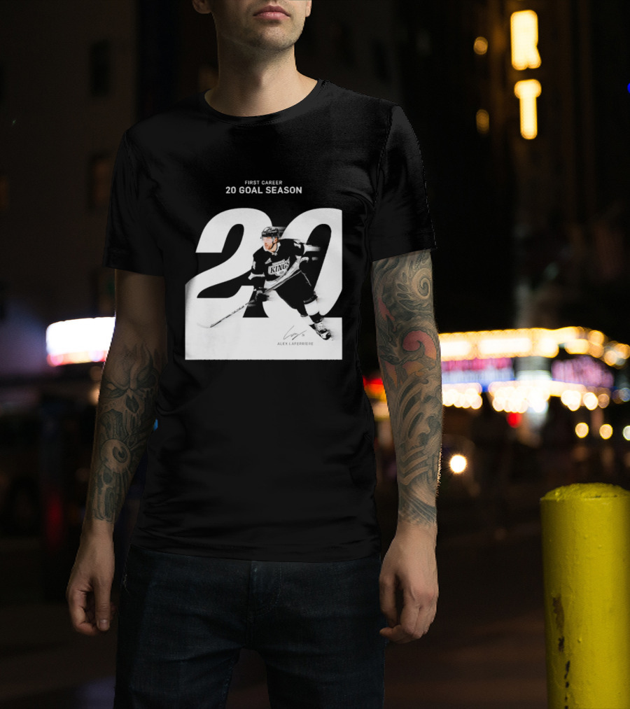Alex Laferriere Los Angeles Kings First Career 20 Goal Season 20 T-Shirt