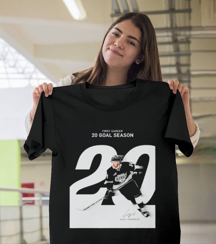 Alex Laferriere Los Angeles Kings First Career 20 Goal Season 20 T-Shirt