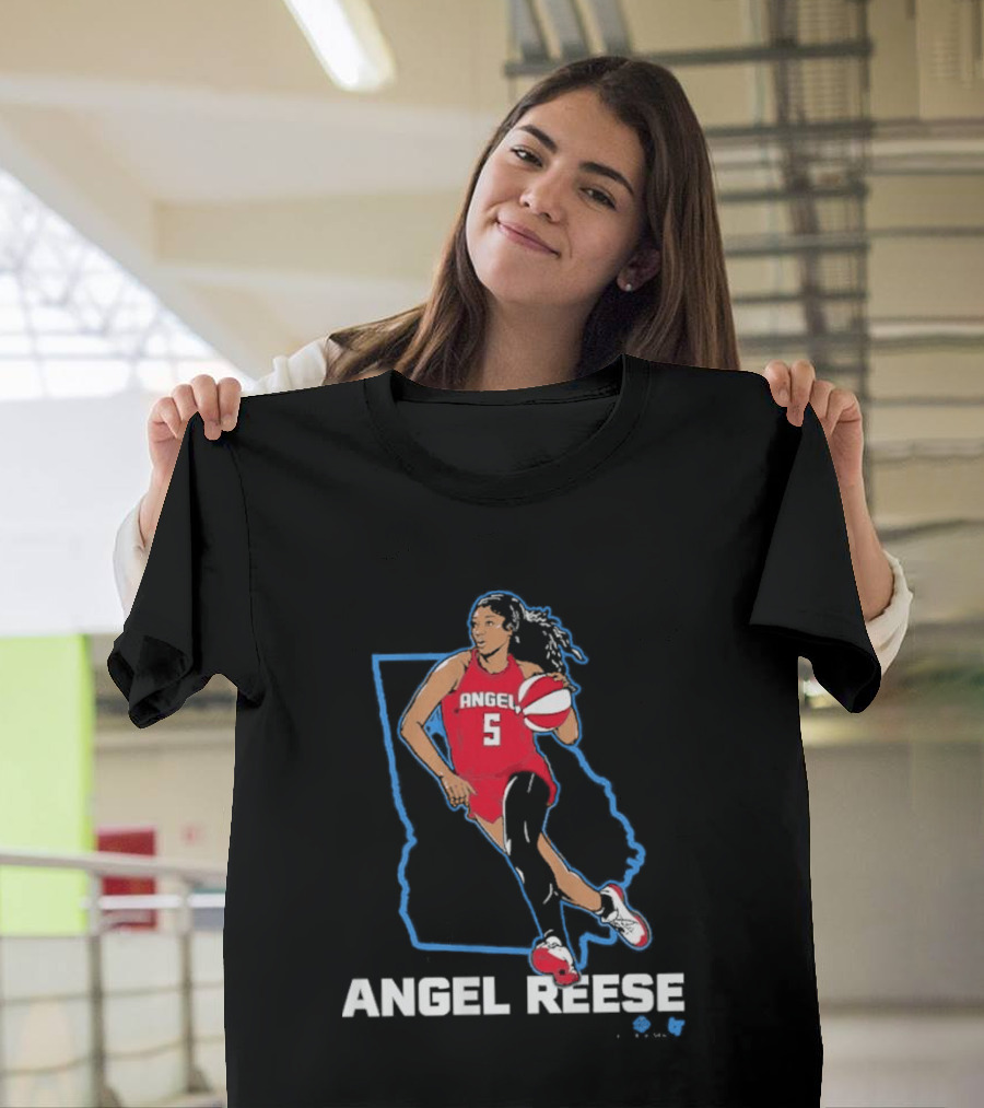 Angel Reese Basketball Player In Red Jersey Georgia State T-Shirt
