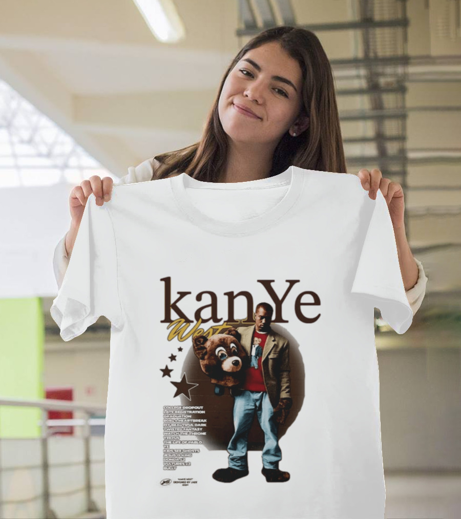Kanye West Ye College Dropout Late Registration Graduation Albums Bear T-Shirt