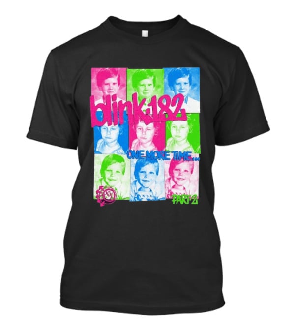 Blink 182 One More Time Tour Part 2 Retro Childhood Photo Collage T-Shirt
