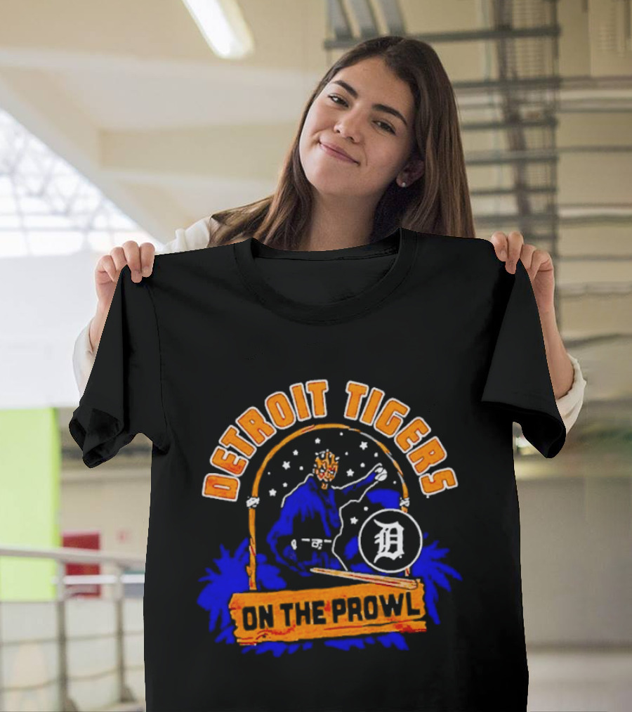 Detroit Tigers On The Prowl Star Wars Baseball Fusion T-Shirt