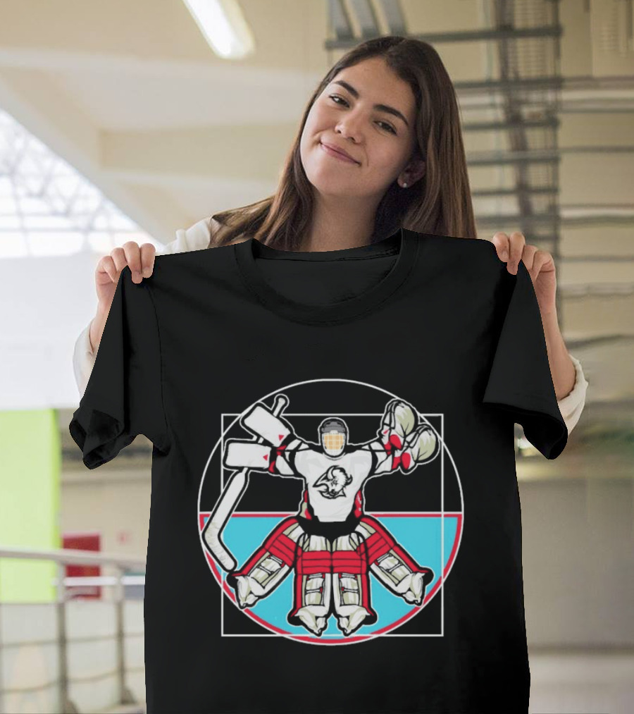 Dominik Hasek Buffalo Sabres Vitruvian Hockey Goalie T-Shirt