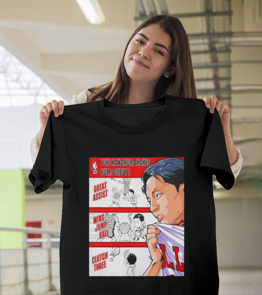 Yuki Kawamura Makes Bulls Debut Great Assist Jump Ball Clutch Three T-Shirt
