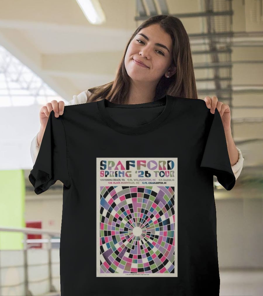 Spafford Spring 2026 Tour Virginia Beach Wilmington Raleigh Black Mountain Charleston T-Shirt