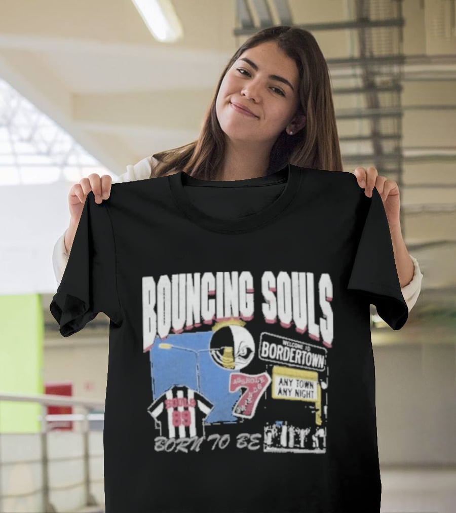 Bouncing Souls Born To Be Collage Highway New Jersey 77 T-Shirt