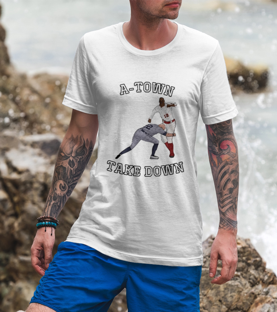 A Town Take Down Braves Baseball Action Scene T-Shirt