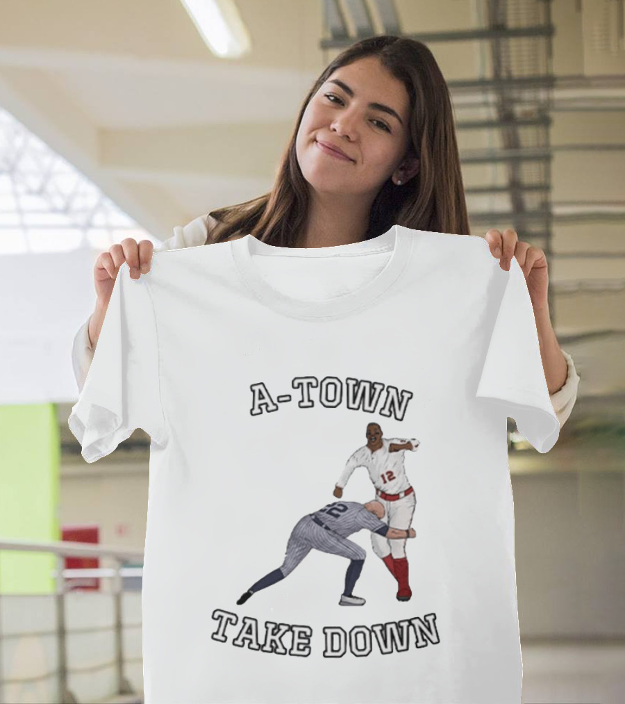 A Town Take Down Braves Baseball Action Scene T-Shirt