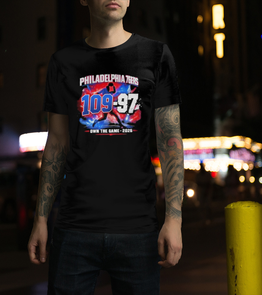 Philadelphia 76Ers 109 97 Victory Vs Orlando Magic Joel Embiid Mode 2026 T-Shirt
