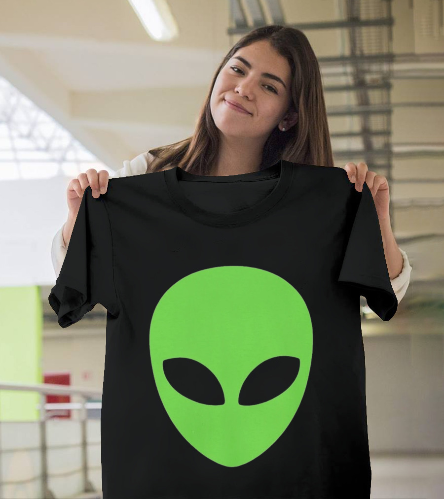 Balenciaga 2020 Alien Green Face Black Eyes T-Shirt
