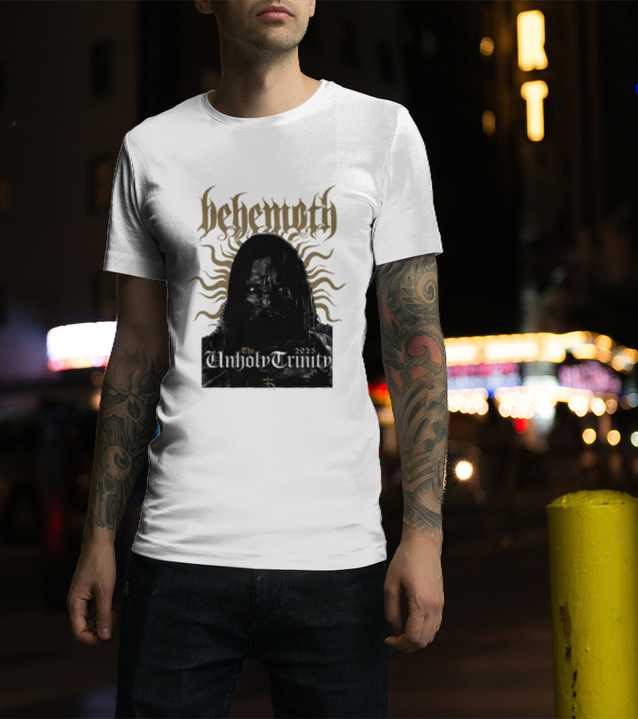 Behemoth The Unholy Trinity Sunburst Symbol Dark T-Shirt