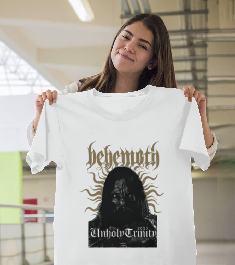 Behemoth The Unholy Trinity Sunburst Symbol Dark T-Shirt