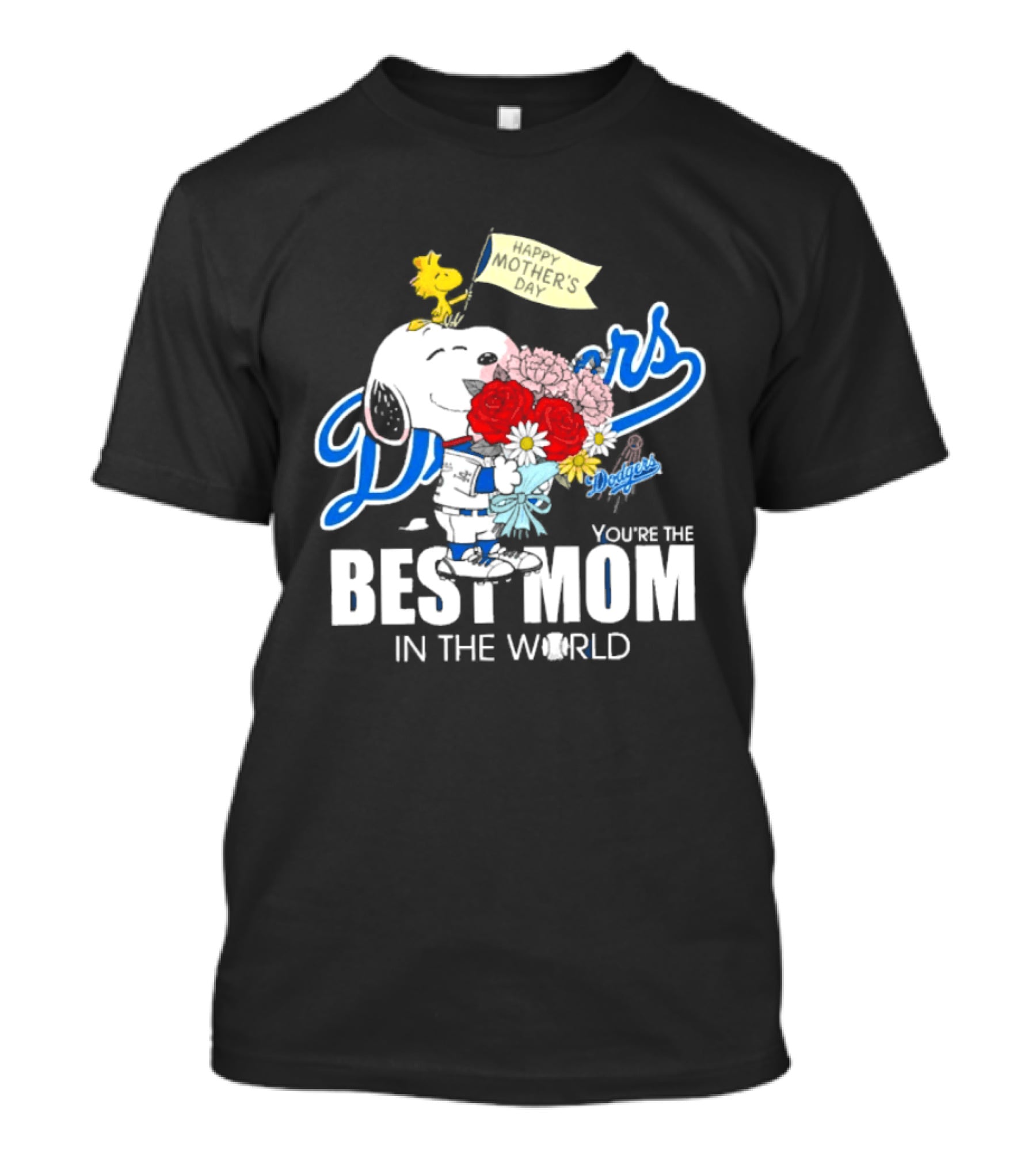 Snoopy Dodgers You're The Best Mom In The World T-Shirt