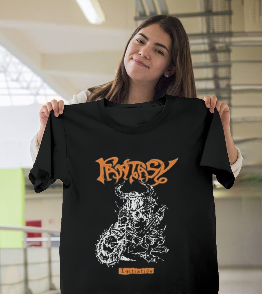 Fantasy Initiative Tormentor Orange Warrior With Spiked Club T-Shirt