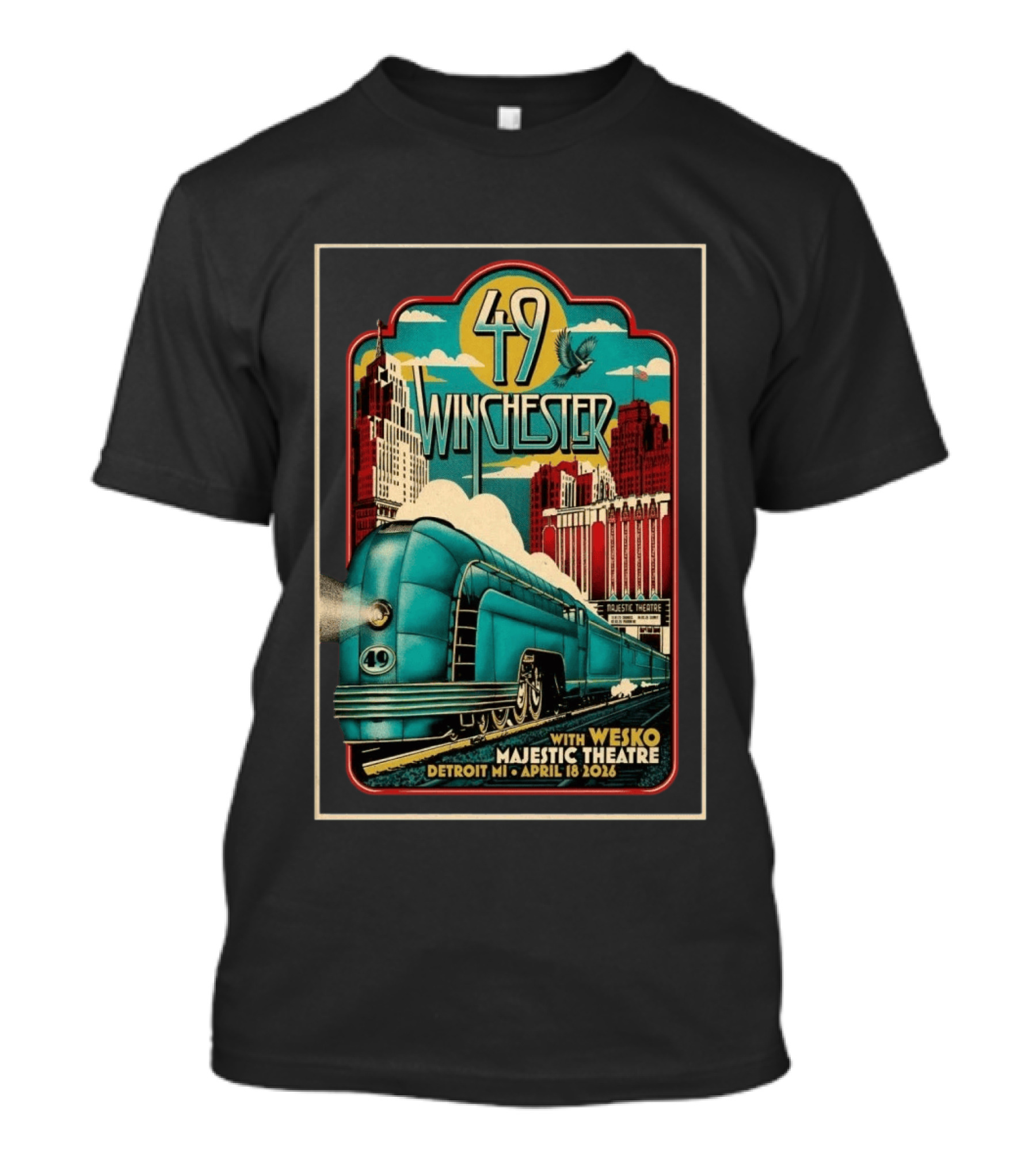 49 Winchester Majestic Theatre Detroit MI April 18 2026 Wesko T-Shirt