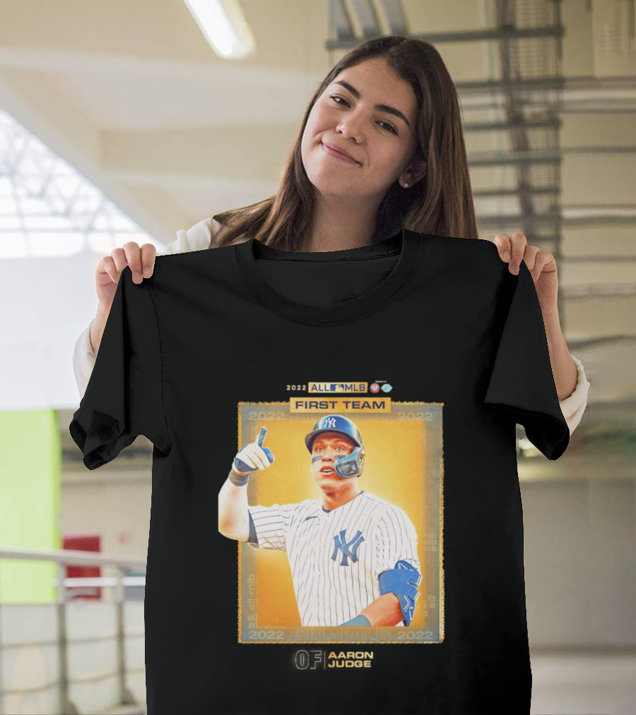 Aaron Judge 2022 All MLB First Team Yankees Player Recognition T-Shirt