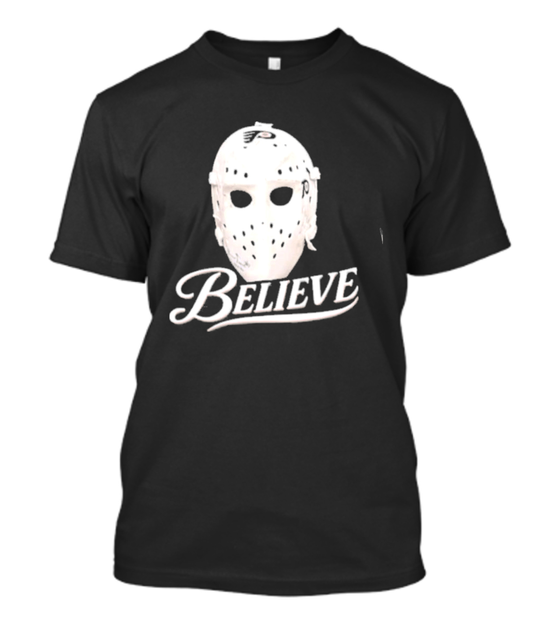 Believe Classic Hockey Mask Philadelphia Flyers T-Shirt