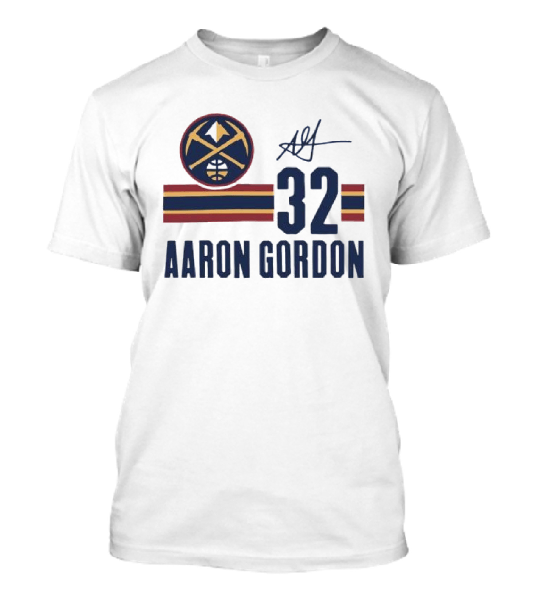Aaron Gordon Denver Nuggets NBA 32 Basketball Signature T-Shirt
