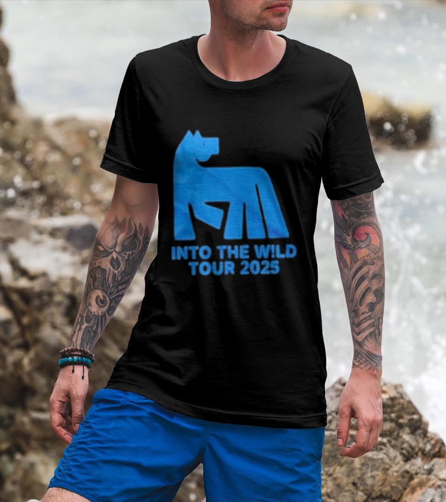 Russ Into The Wild Tour 2025 Blue Bear T-Shirt