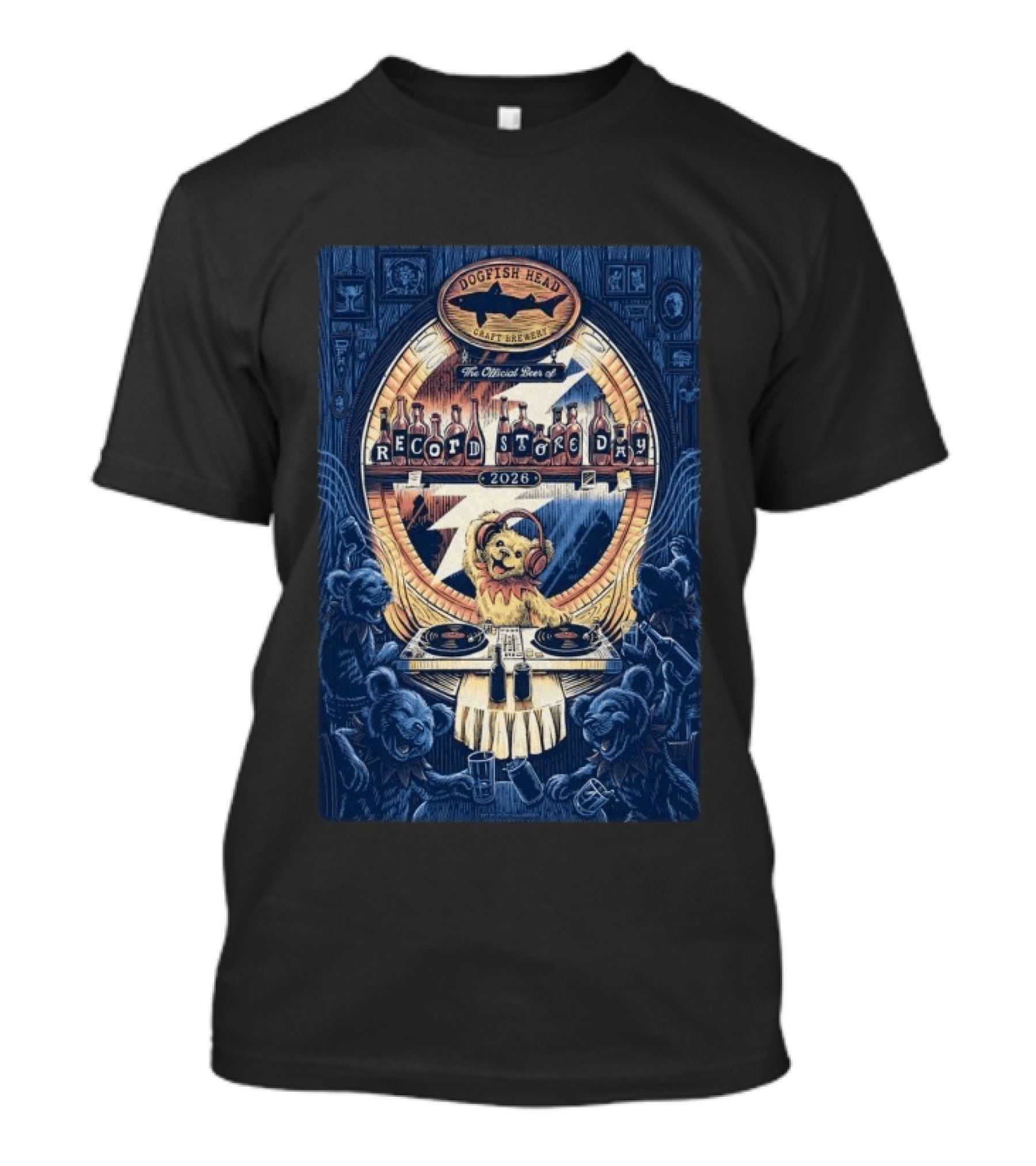 Dogfish Head Craft Brewery Grateful Dead Record Store Day 2026 T-Shirt