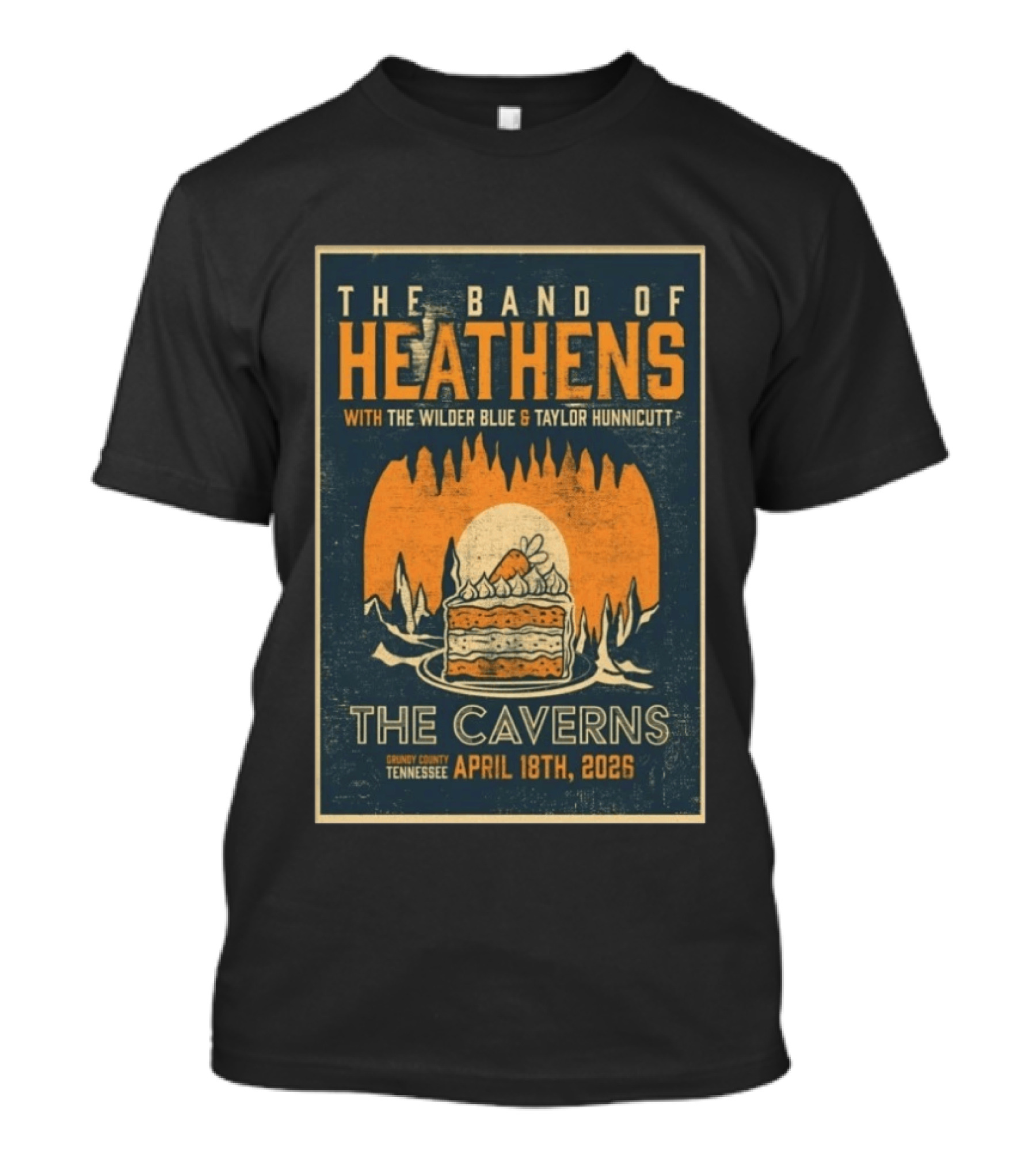 The Band Of Heathens The Caverns Grundy County Tennessee April 18th 2026 Featuring The Wilder Blue Taylor Hunnicutt T-Shirt