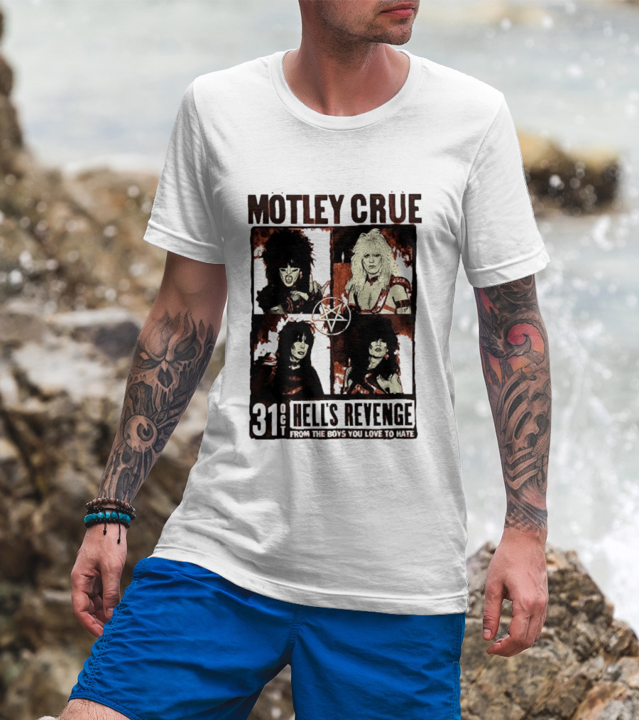 Motley Crue Hell's Revenge 31 Oct From The Boys You Love To Hate Flyer T-Shirt