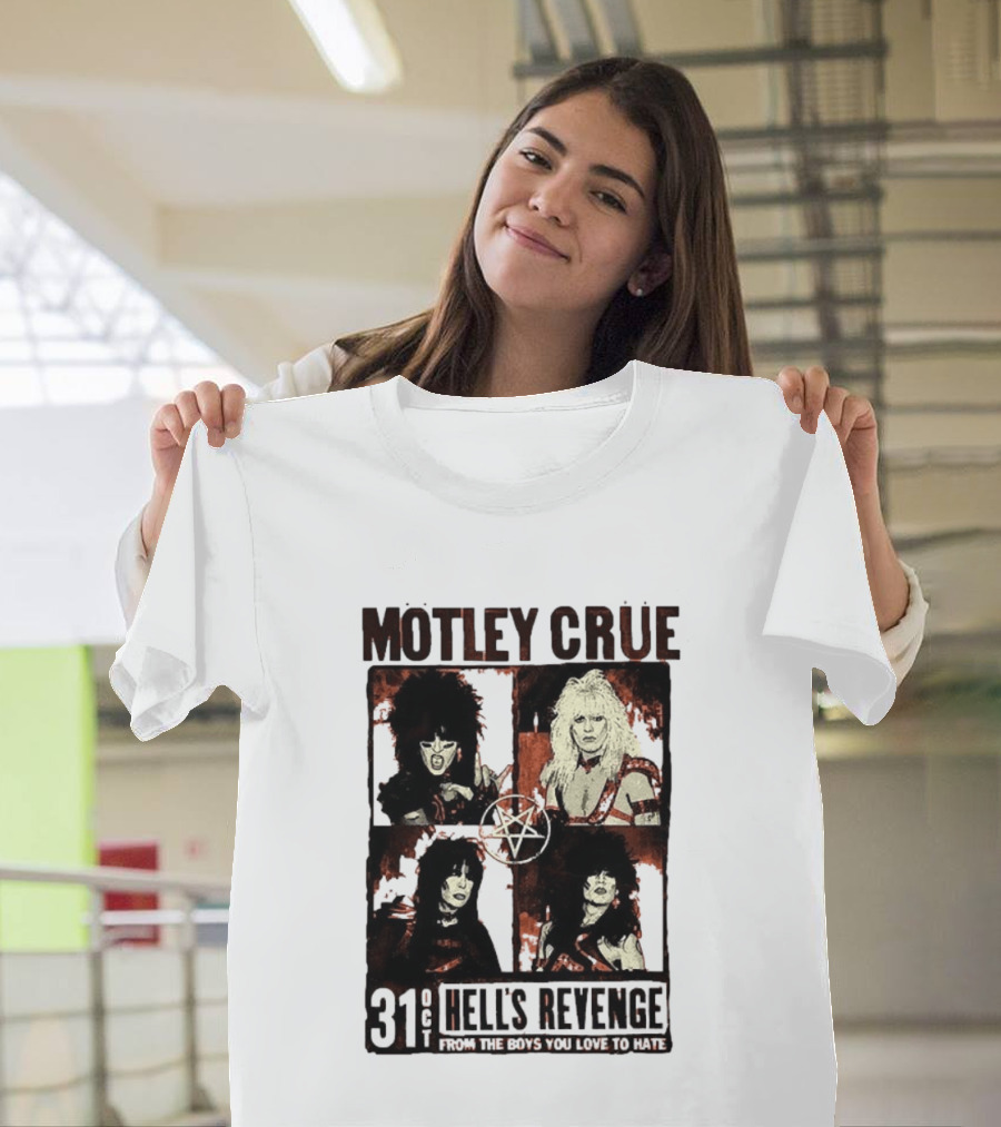 Motley Crue Hell's Revenge 31 Oct From The Boys You Love To Hate Flyer T-Shirt