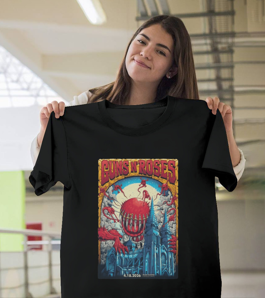 Guns N' Roses 4 18 2026 Fortaleza Brazil Arena Castelão Event Venom Cathedral T-Shirt