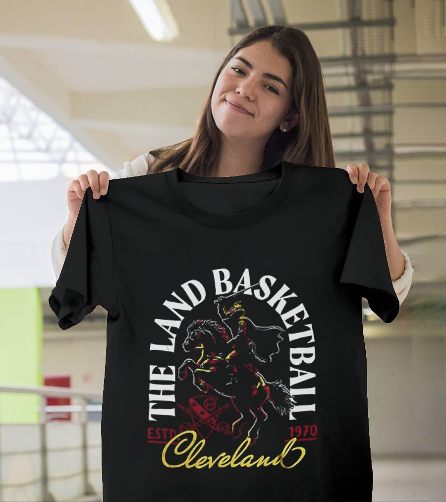 Cleveland The Land Basketball Est 1970 Curved T-Shirt