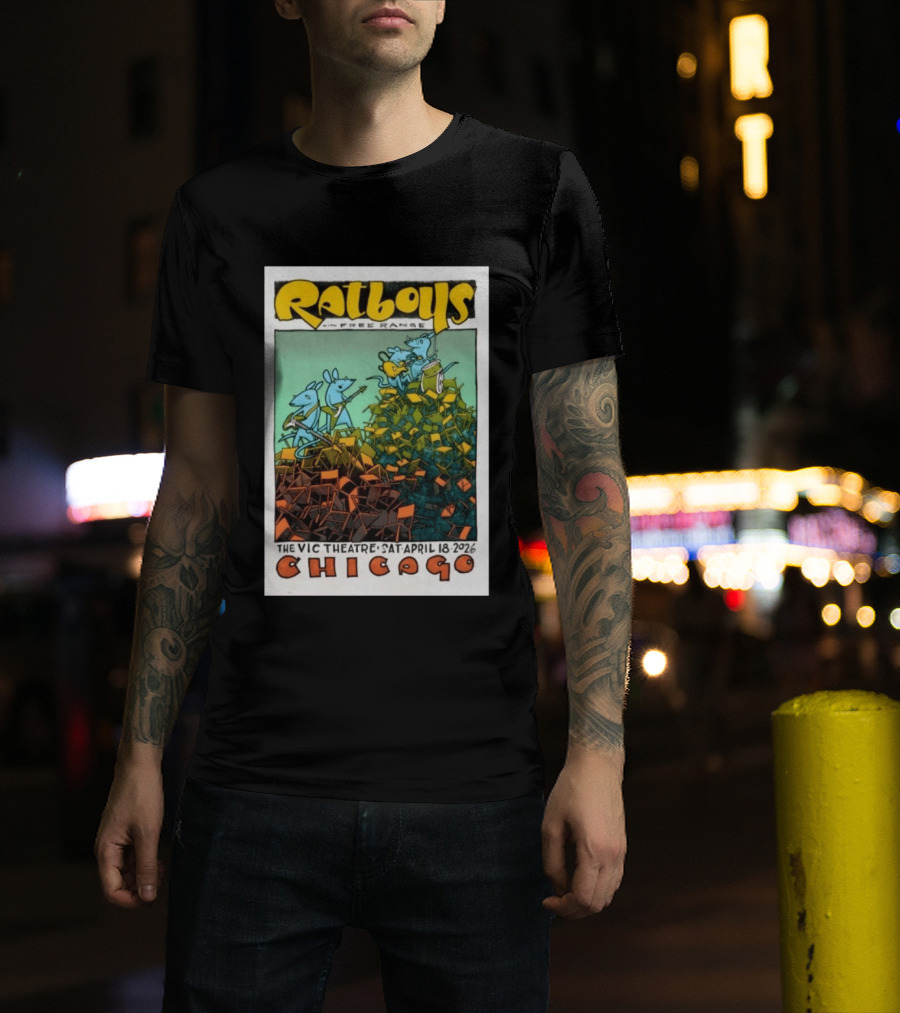 Ratboys Free Range April 18 2026 Vic Theatre Chicago Concert T-Shirt