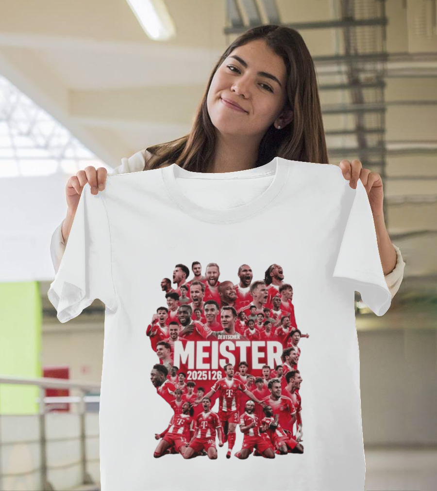 Bayern Deutscher Meister 2025 2026 Players Celebration T-Shirt