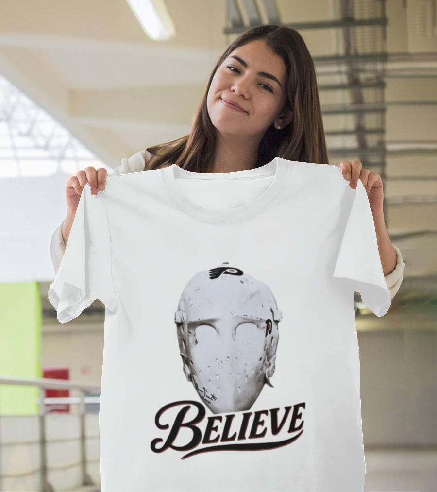 Philadelphia Flyers Believe Mask White T-Shirt