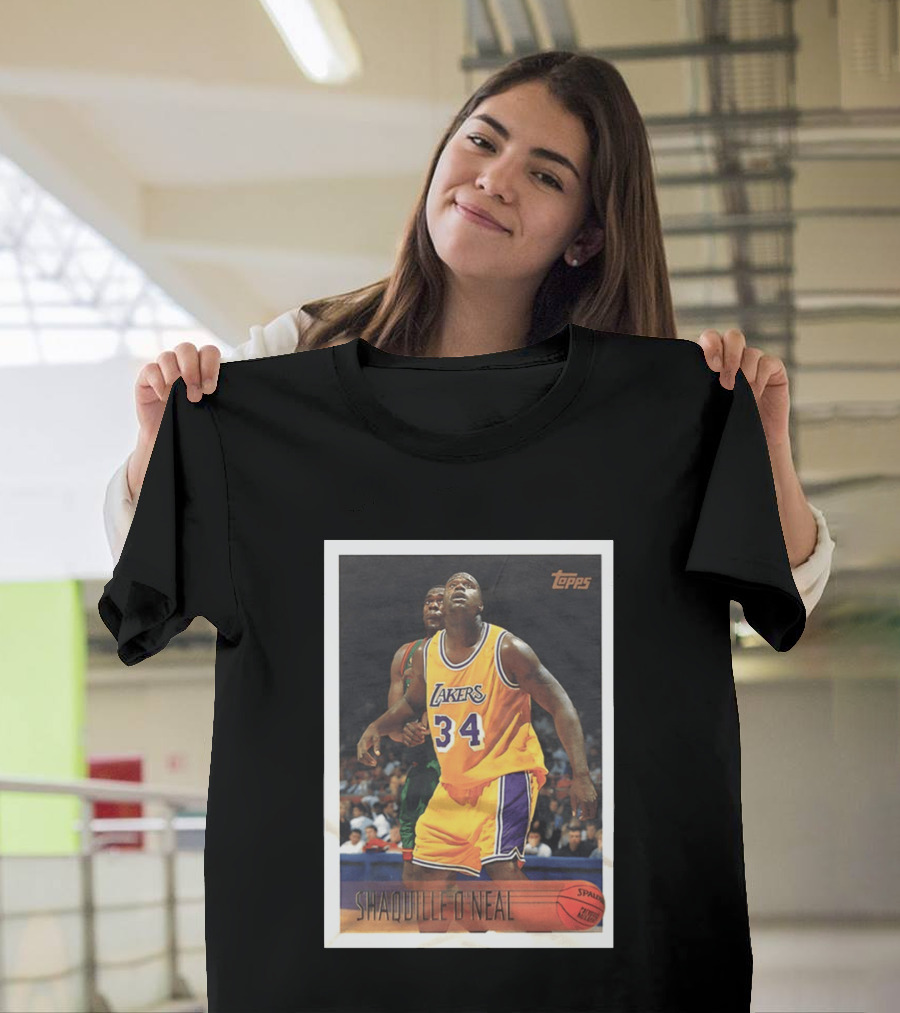 SHaQuille O'Neal Topps Lakers NBA Basketball Trading Card T-Shirt