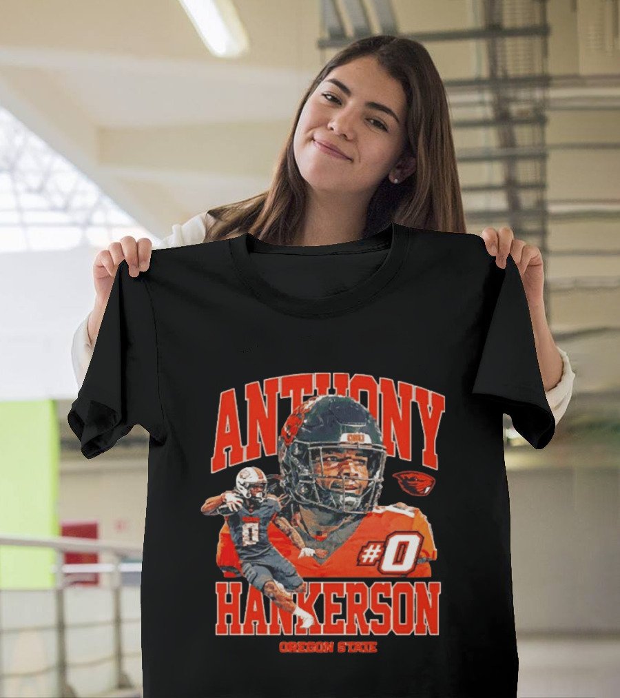 Anthony Hankerson #0 Oregon State Beavers Football T-Shirt