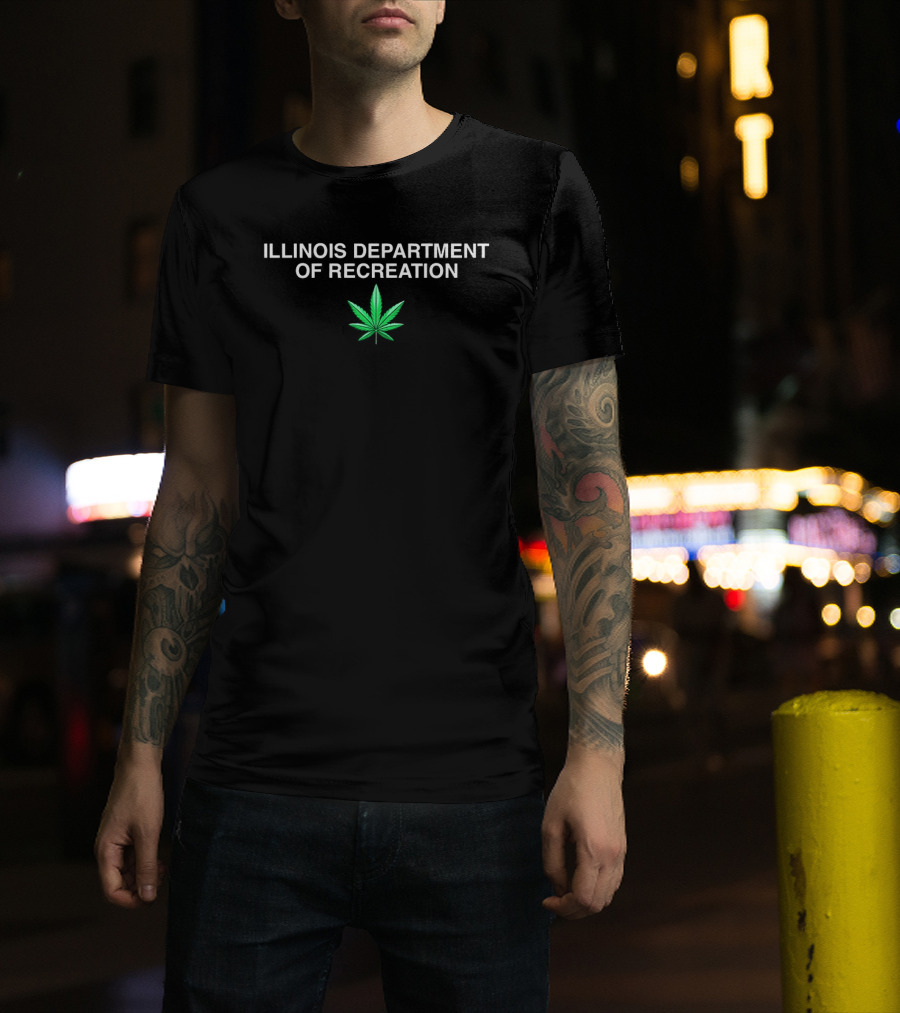 Illinois Department Of Recreation Cannabis Leaf T-Shirt