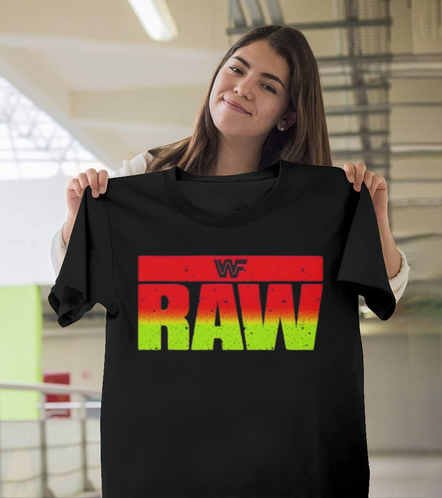 WWF RAW Vintage Style Classic Logo Retro Wrestling T-Shirt