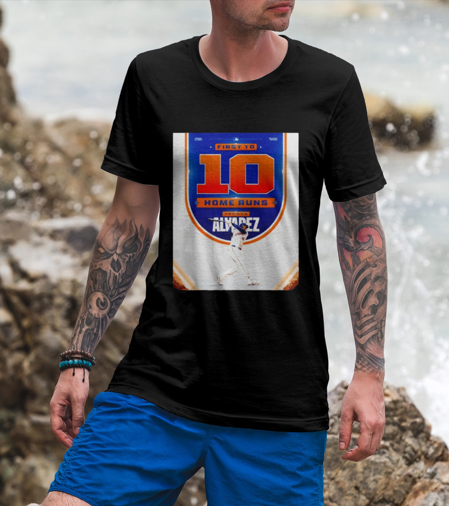 Yordan Alvarez First To 10 Home Runs Houston Astros MLB T-Shirt