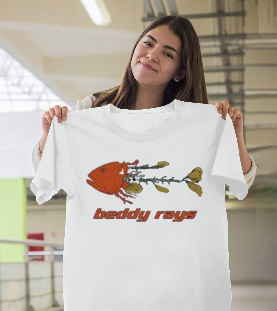 Beddy Rays Coral Trout Fish Skeleton T-Shirt