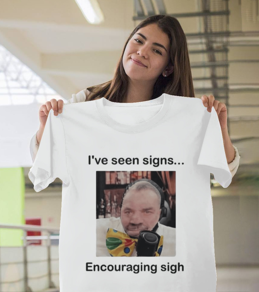 I've Seen Signs Encouraging Sigh Microphone Headset Bow Tie T-Shirt
