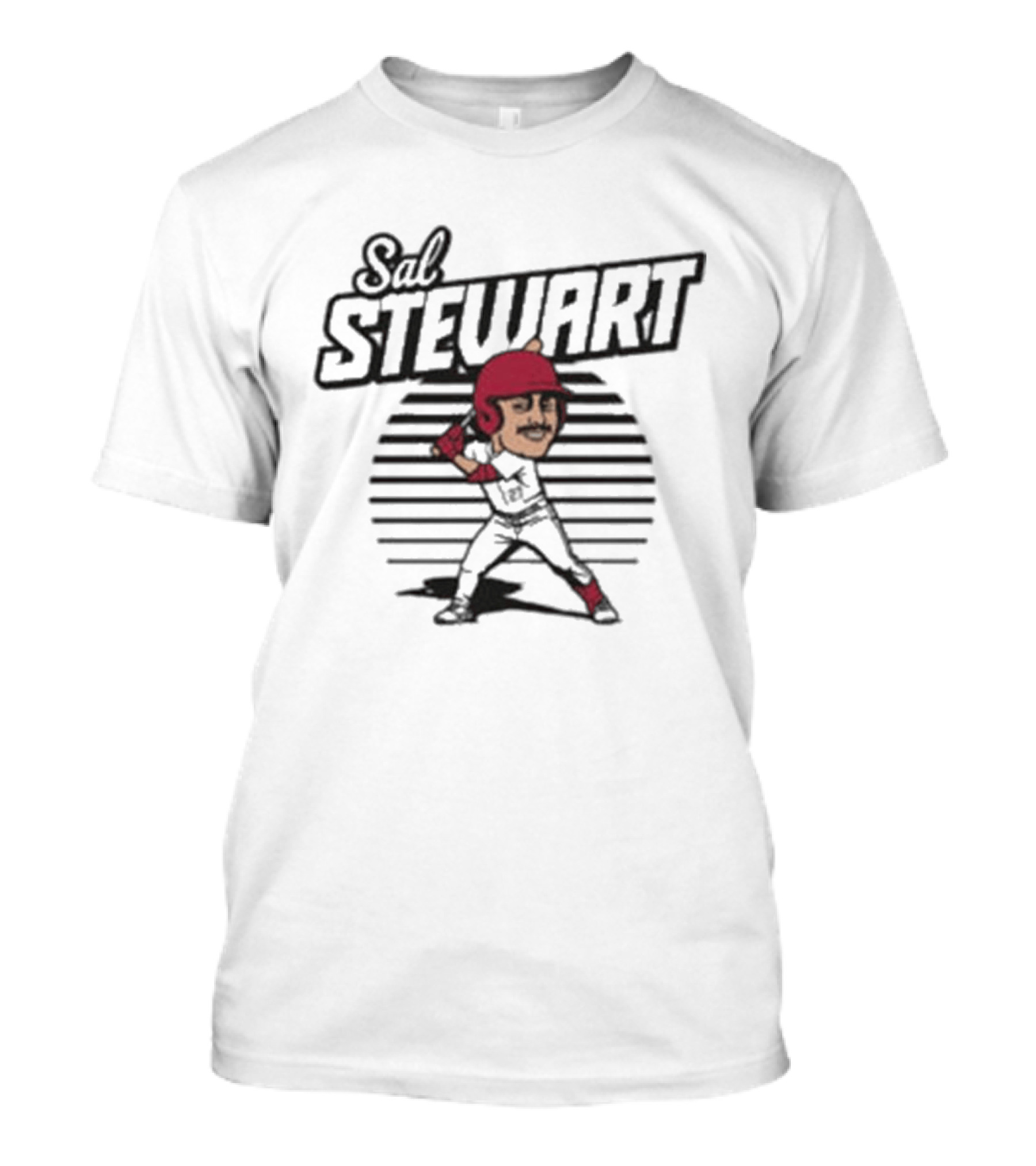 Sal Stewart Baseball Caricature Toon Cincinnati T-Shirt