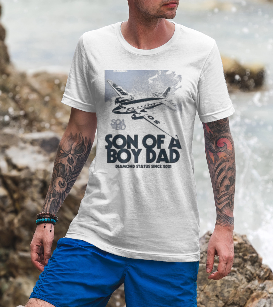 Son Of A Boy Dad Airline Pocket T-Shirt