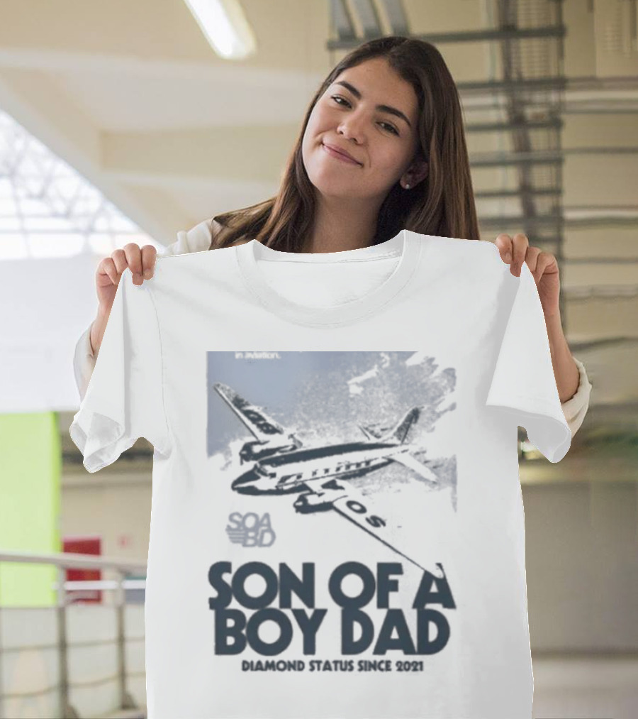 Son Of A Boy Dad Airline Pocket T-Shirt